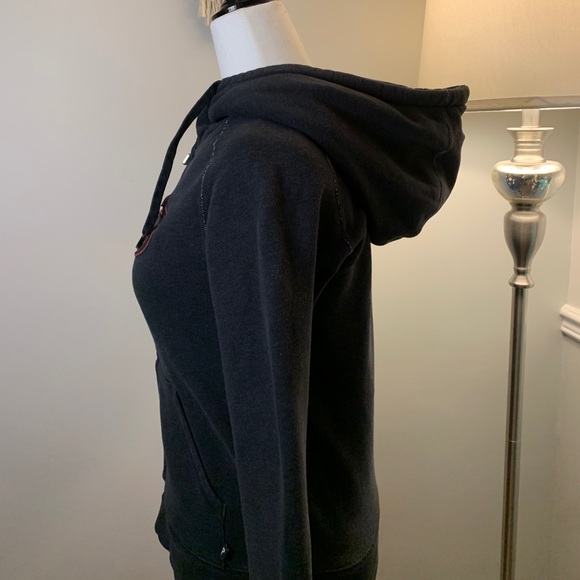 TNA Aritzia Dark Grey Zip Up Hoodie Size XS - Picture 4 of 11